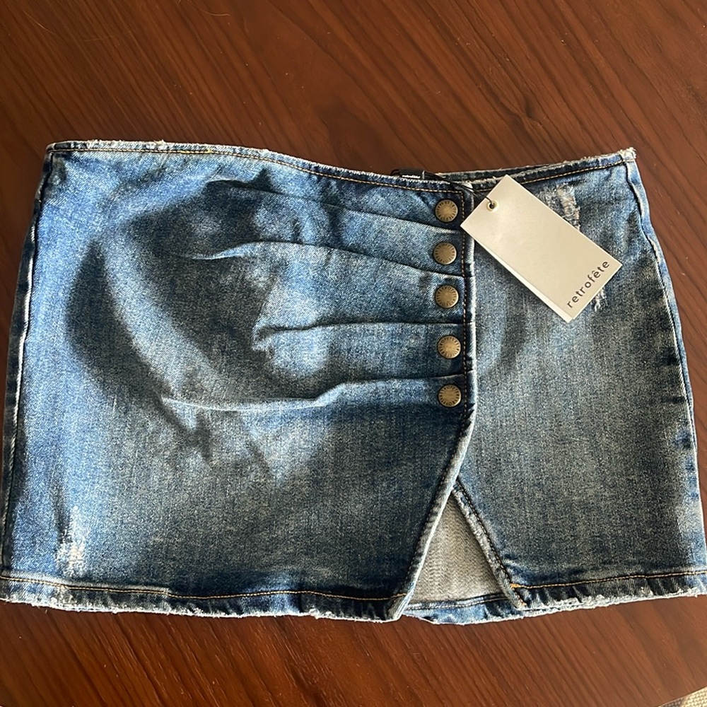 Brand new denim miniskirt